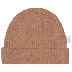 Baby-Beanie "Ripp" orangebraun melange 0M-3M