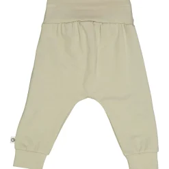 Babyhose mit Schleife und Raffung grünbeige 80