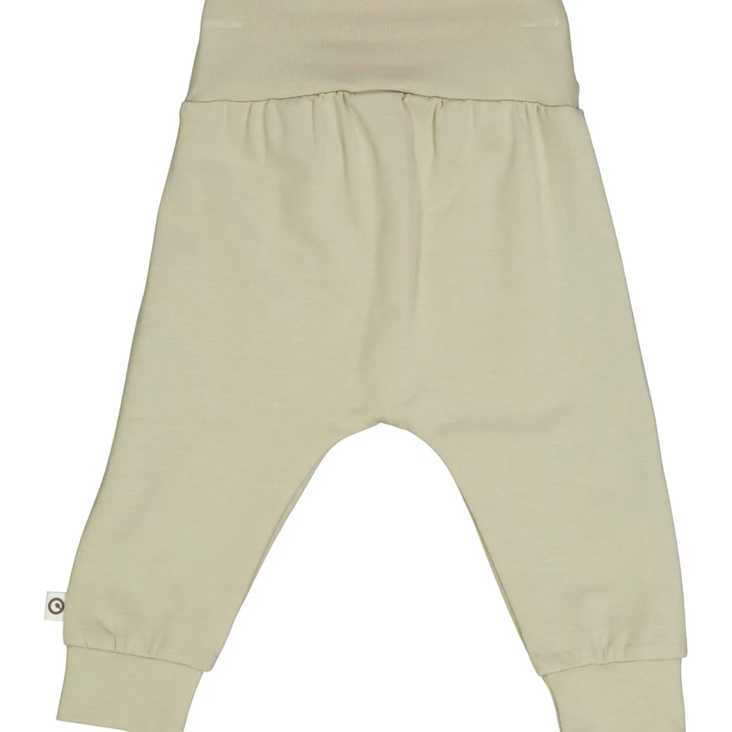 Babyhose mit Schleife und Raffung grünbeige 80