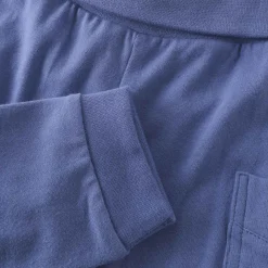 Babyhose mit Umschlagbund blau 50