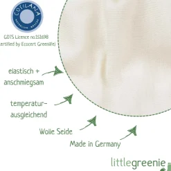 Baby Häubchen Wolle Seide natur 50/56