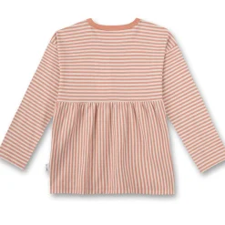 Baby Langarmshirt apricot gestreift 62