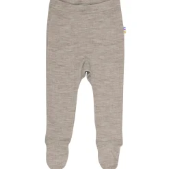 Baby-Leggings Merinowolle mit Fuß sesam 50