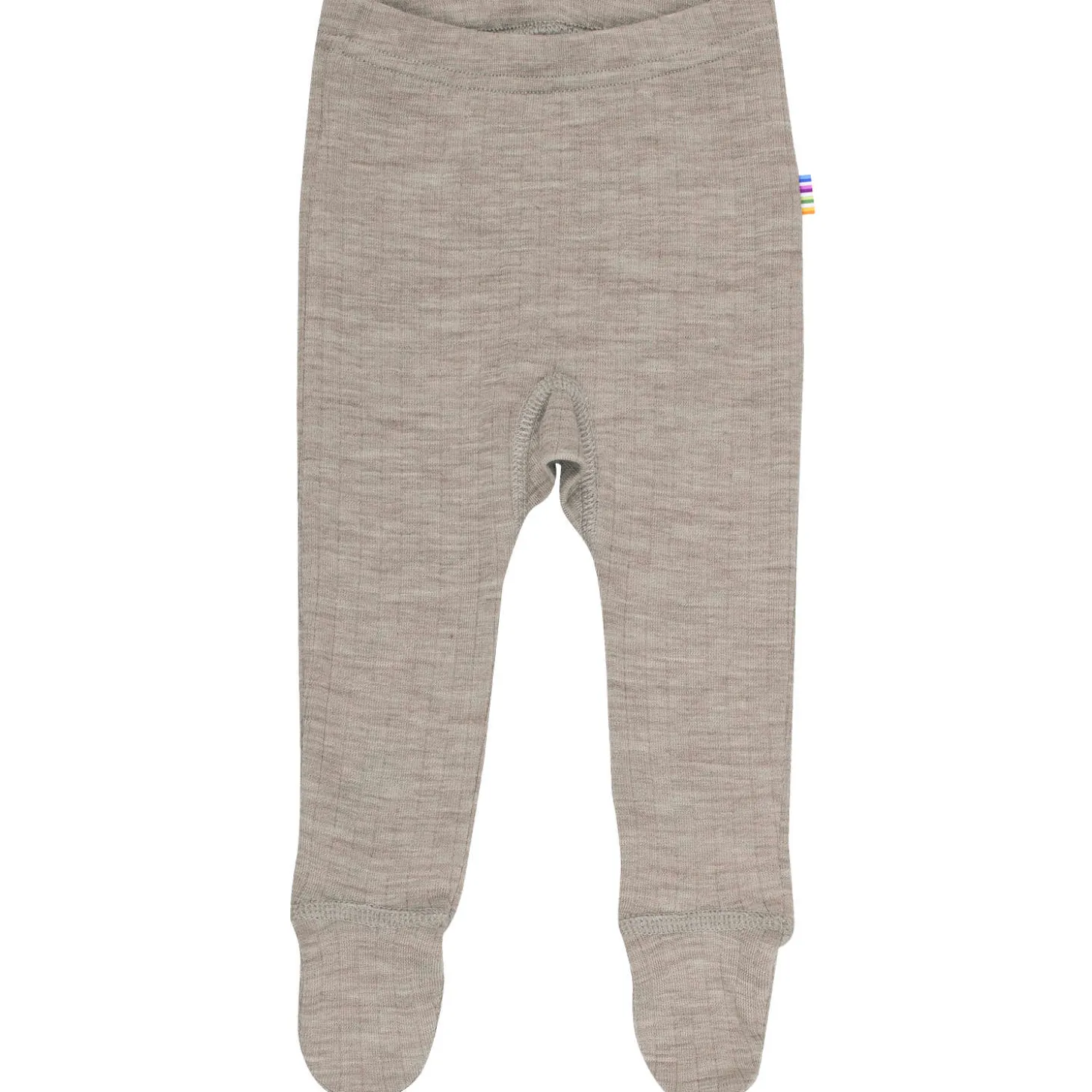 Baby-Leggings Merinowolle mit Fuß sesam 50