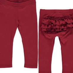 Baby Leggings mit Rüschen Himbeerrot 68