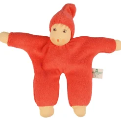 Babypuppe Schmuse rot-orange