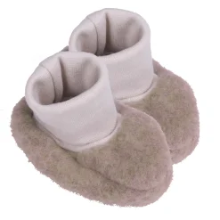 Babyschühchen Wollfleece beige Gr. 0
