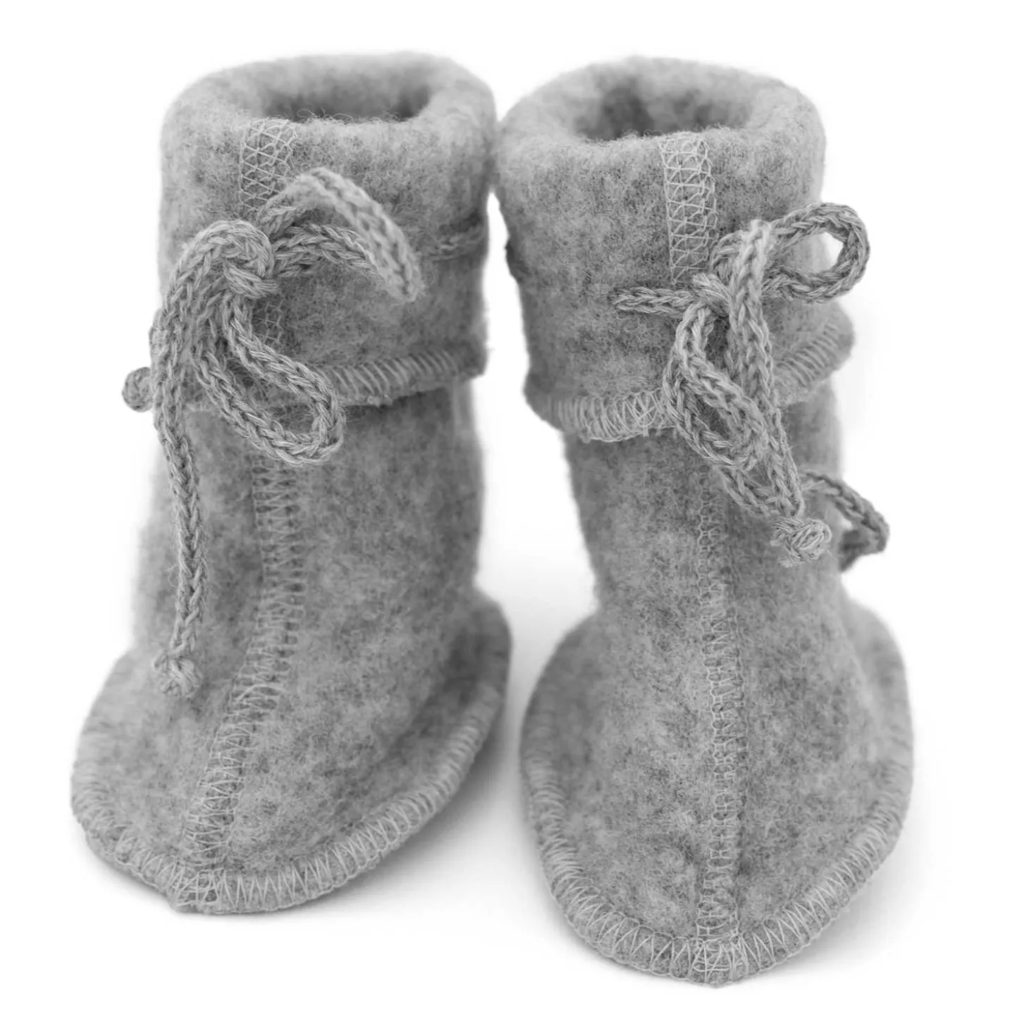Babyschühchen Wollfleece grau Gr. 1