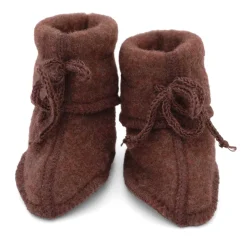 Babyschühchen Wollfleece zimt melange Gr. 1