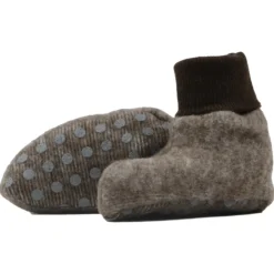 Babyschuhe Fleece braun 50/56