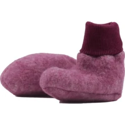 Babyschuhe Fleece weinrot 50/56
