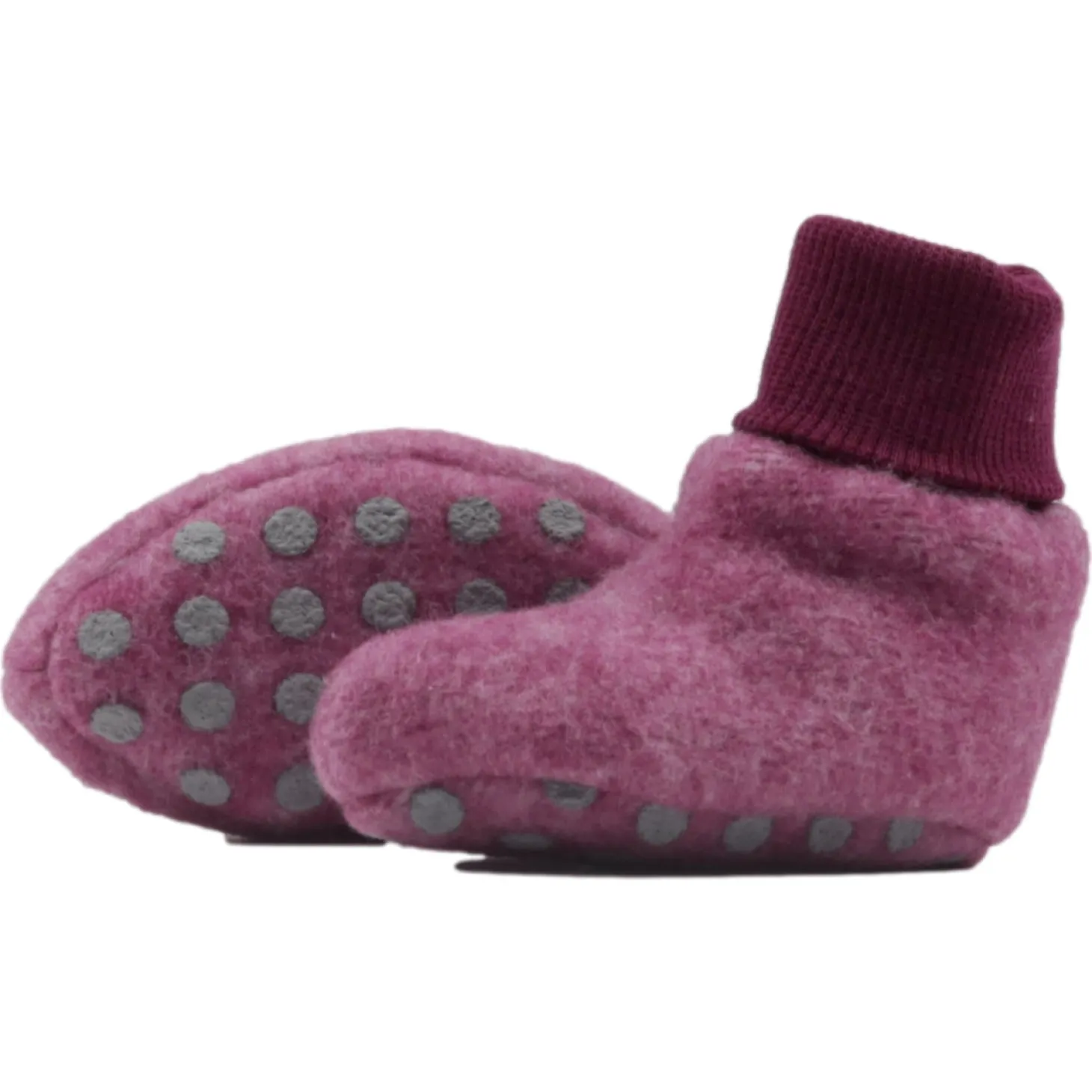 Babyschuhe Fleece weinrot 50/56
