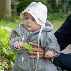 Baby Sonnenhut Musselin weiß 46