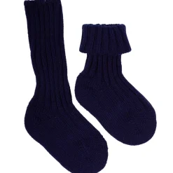 Baby Stricksocken dunkelblau 68/74