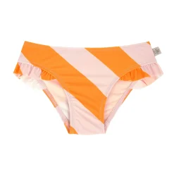 Bade-Hose mit Rüschen orange gestreift 104