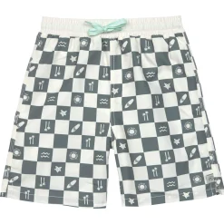 Badehose "Surfer" mit UV-Schutz oliv-weiß 116