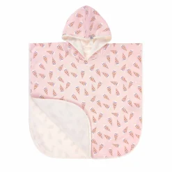 Bade-Poncho mit UV Schutz "Eis" rosa