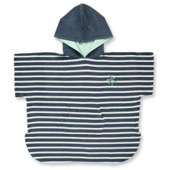 Badeponcho "Palme" dunkelpetrol 92-104