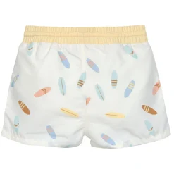 Badeshorts "Surfbrett" weiß 116