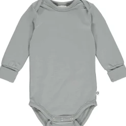Basic Langarmbody weißgrün 62