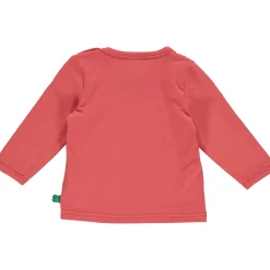 Basic Langarmshirt Uni rosa-rot 74