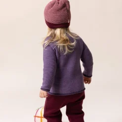 Beanie Merinowolle cassis-softpink Gr. 2