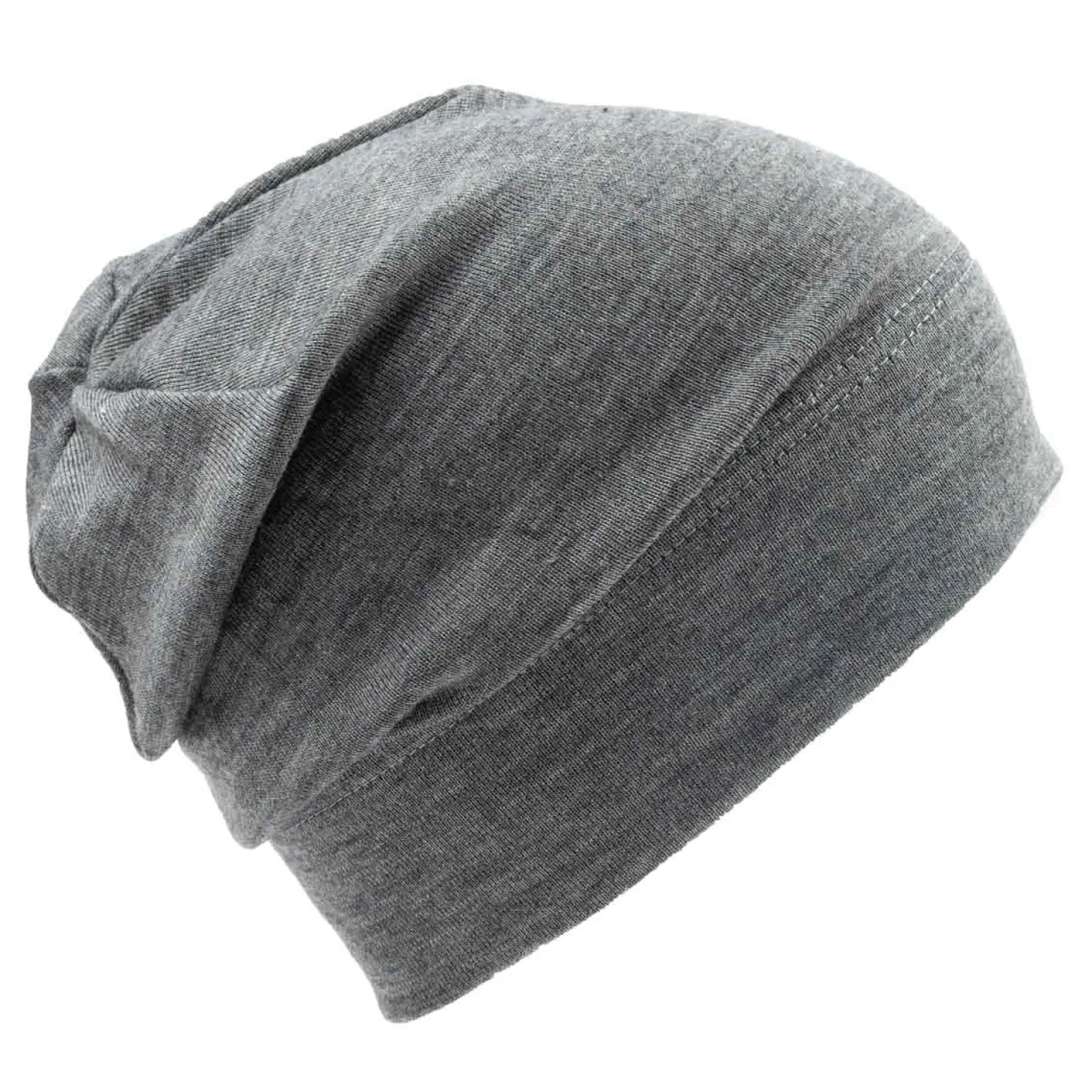 Beanie Wolle-Seide "Rap" grau 50