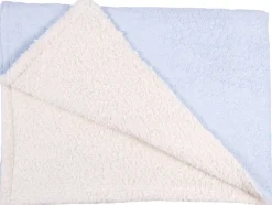 Bio Babydecke hellblau weiß