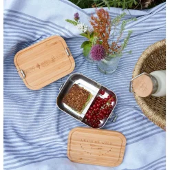 Brotdose Edelstahl "Gartenfreunde"