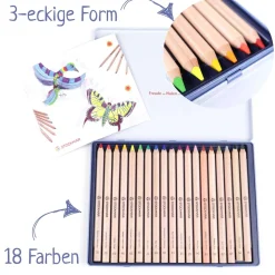 Dicke Buntstifte 3-eckig 18 Farben