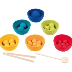 Farbsortierspiel aus Filz bunt