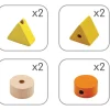Fädelspiel aus Holz "geometrische Formen"