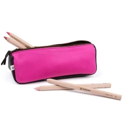 Federmäppchen Leder pink-kastanie