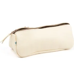 Federmäppchen Leder Pony creme