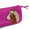 Federmäppchen Leder Pony pink