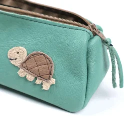 Federmäppchen Leder Schildkröte