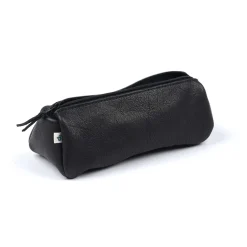 Federmäppchen Leder schwarz