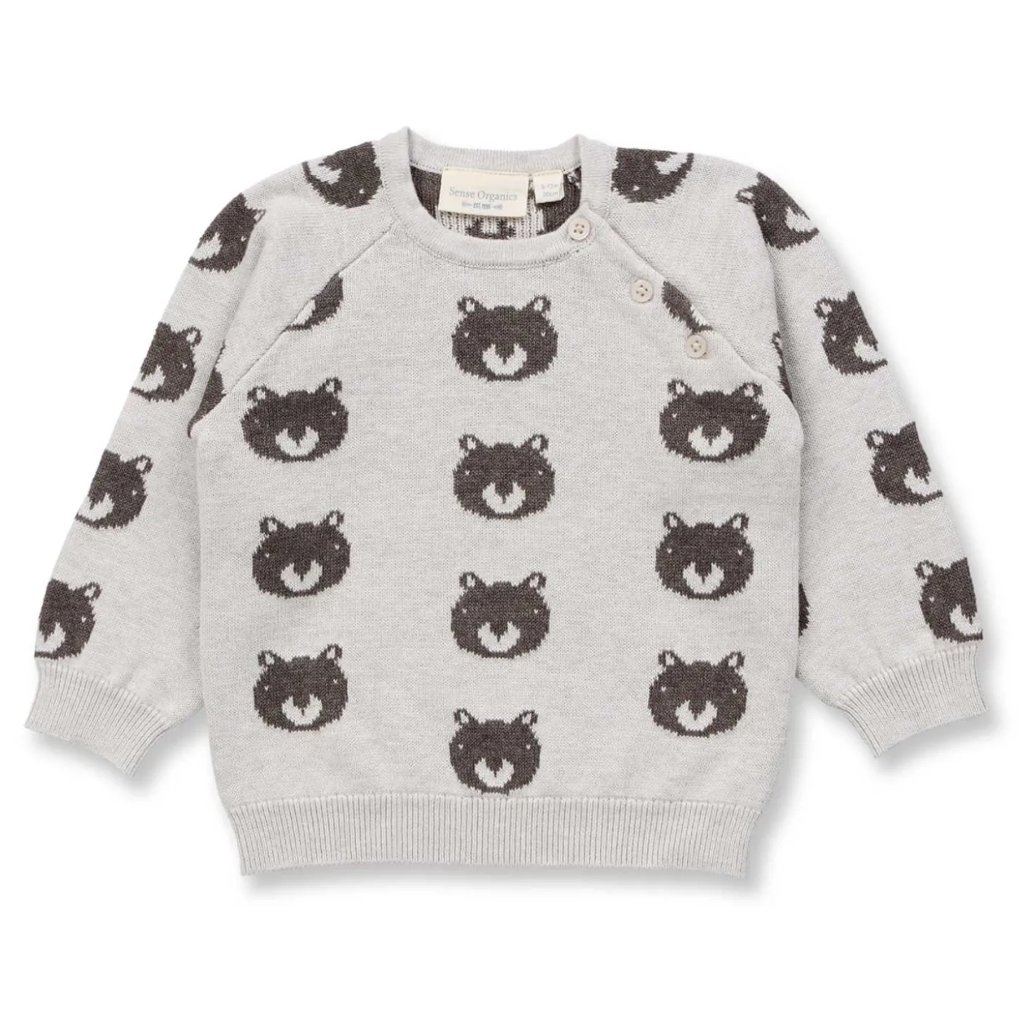 Feinstrick-Pullover "Bären" creme 92