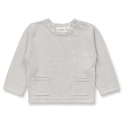 Feinstrick-Pullover creme melange 62/68