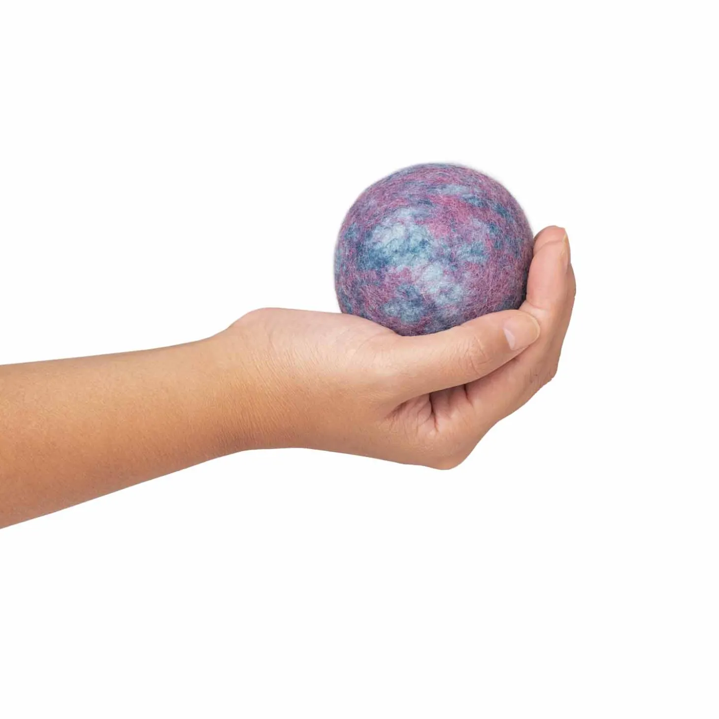 Filzball für Babys mit Rassel | hellblau