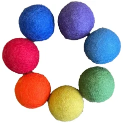 Filzbälle Regenbogenfarben 7er Set