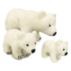 Filz Eisbären-Familie 3er Set