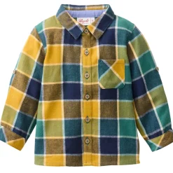 Flanell-Hemd bunt kariert 74/80