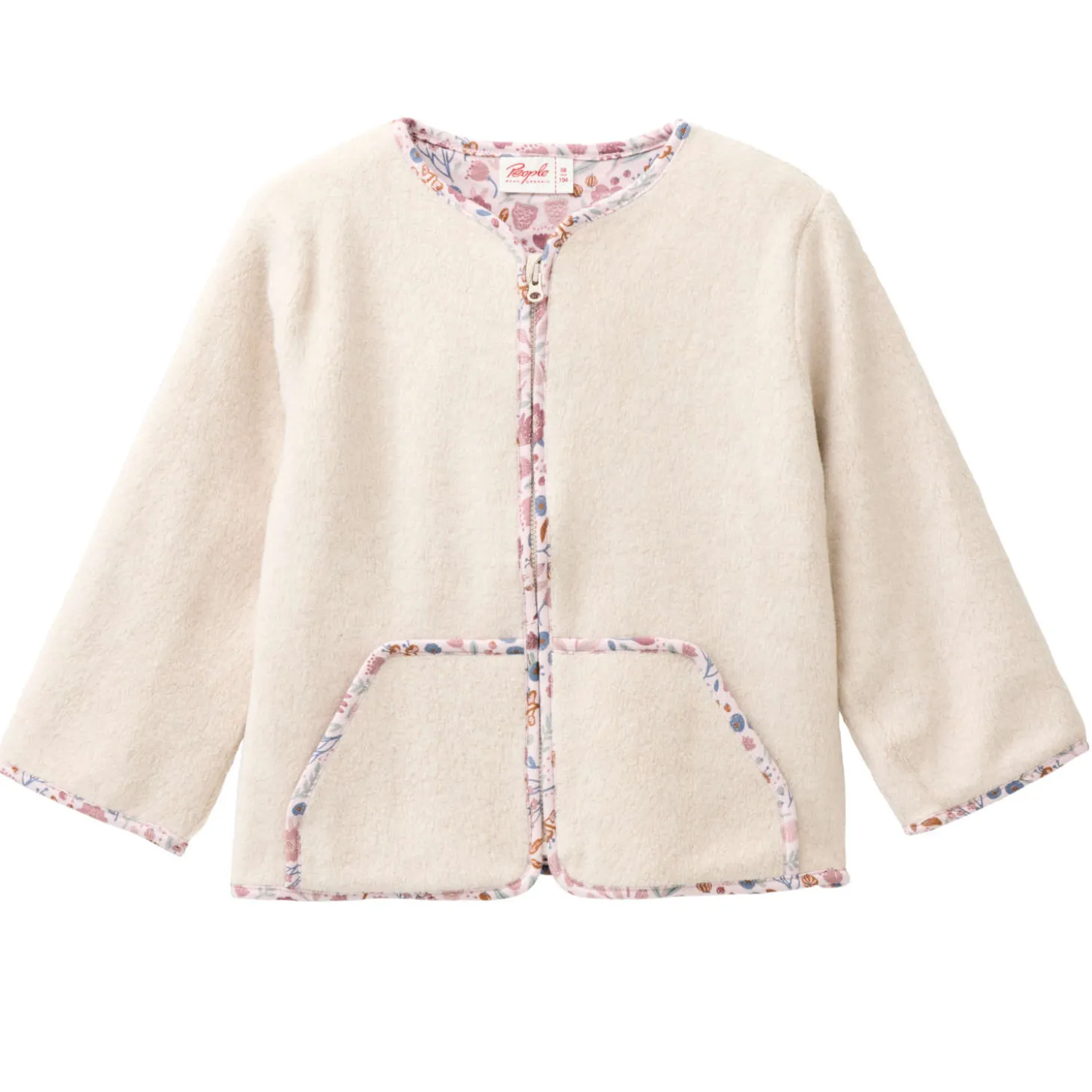 Fleece-Jacke kitt mélange 122/128
