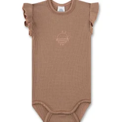 Flügelarm-Body "Biene" pale brown 92