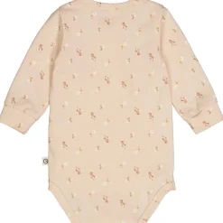 Frühchen Wickelbody "Blümchen" puderrosa 56