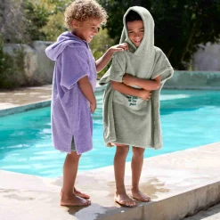 Frottee-Badeponcho khaki