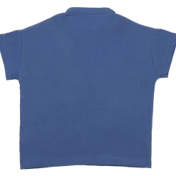Hemd Musselin Hanf blau 74