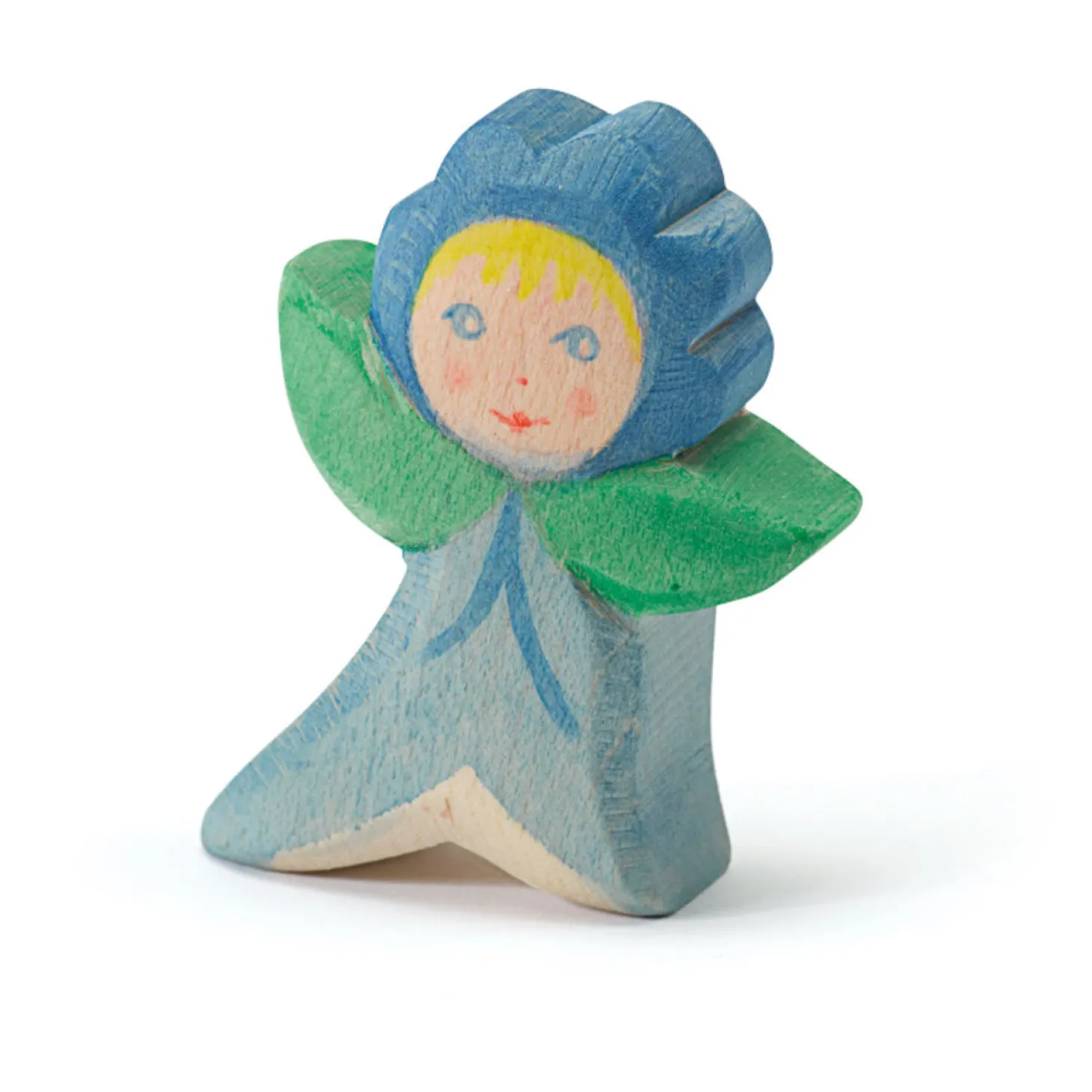 Holzfigur Blumenkind Vergissmeinnicht