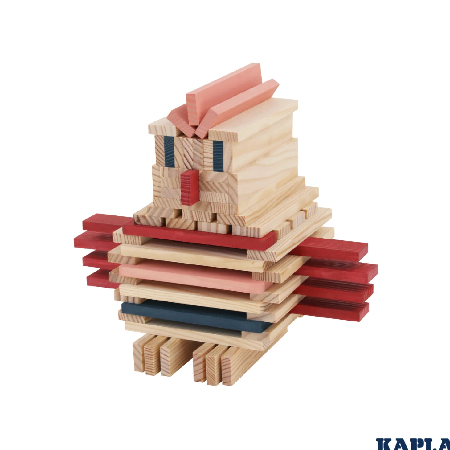 Holzplättchen 120er Box rot-rosa-dunkelblau